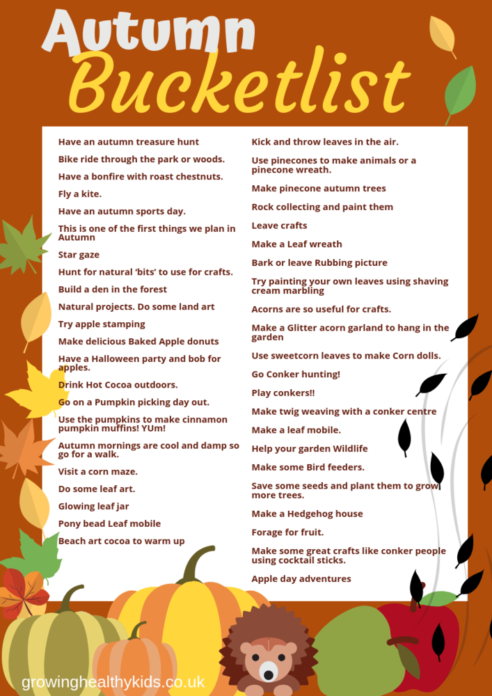 Autumn bucketlist