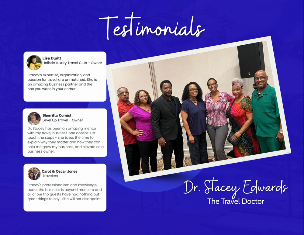 Testimonials from travel agents and clients