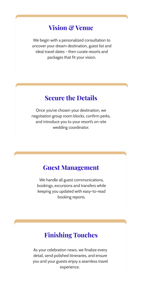 List of service provided by Integrity Elite Travel